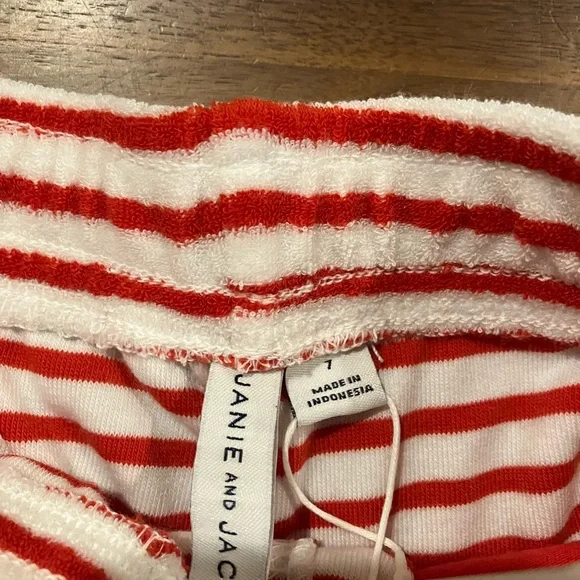 NWT- Janie and Jack Red and White Striped Shorts - Picture 4 of 4